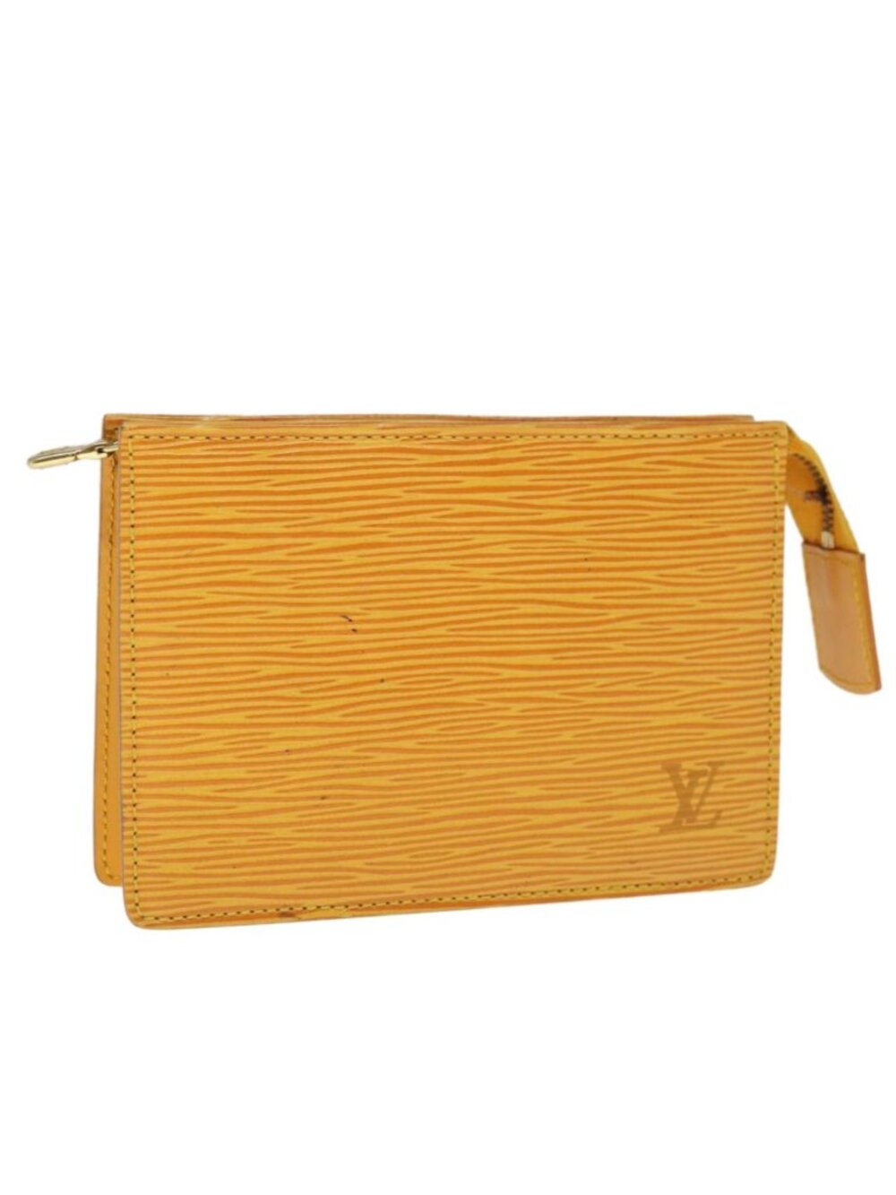 LOUIS VUITTON Epi Poche Toilette 15 Pouch Yellow